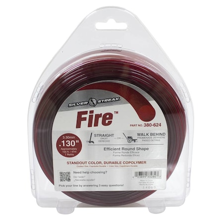 Stens New 380-624 Fire Trimmer Line For Echo 310130064, Shindaiwa 13001 Color Red, Diameter 0.130 In. 380-624